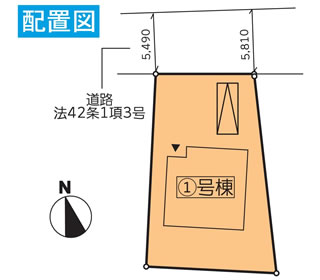 山形県酒田市浜田1丁目の新築住宅：4LDK：No.1akbry10534の区画図