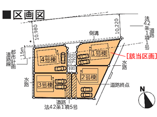 山形県奥州市前沢字高畑の新築住宅：3LDK：No.1akbri10014の区画図